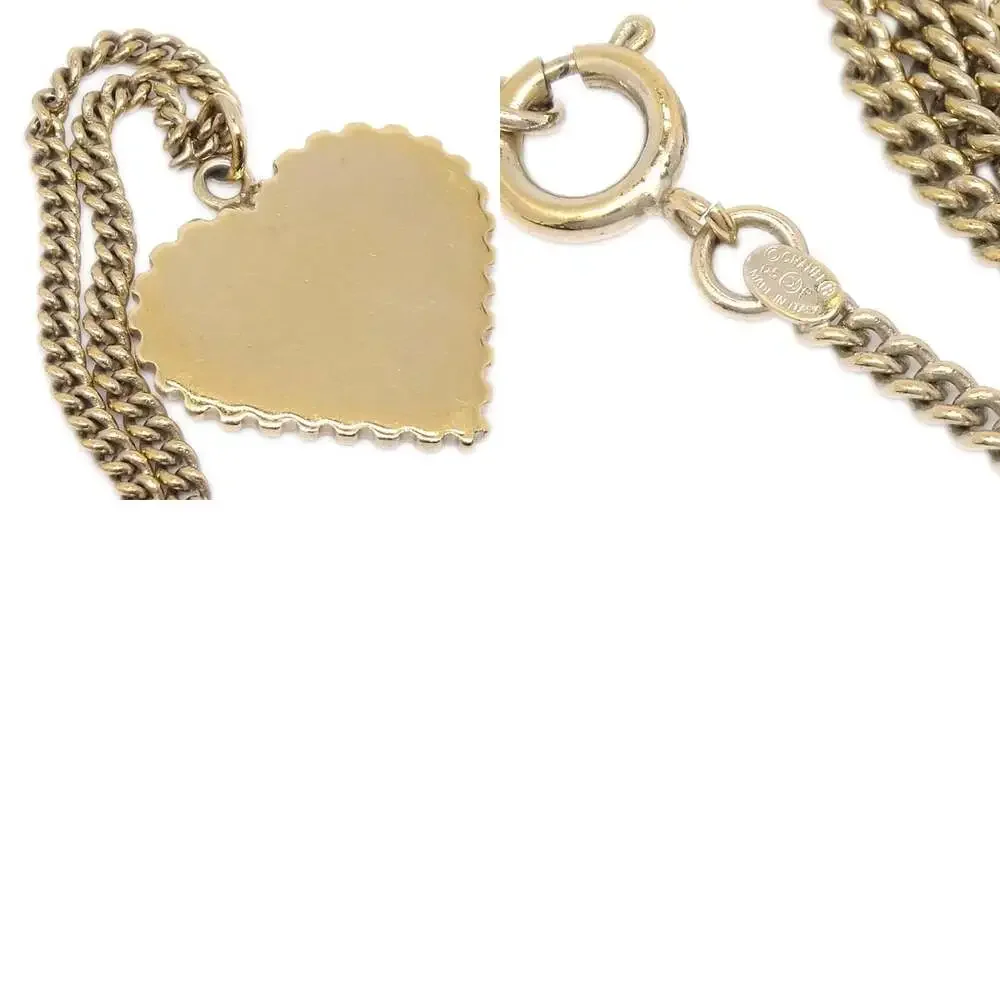 Chanel Metal With Crystals CC Heart Pendant Jewelry Gold - Picture 3 of 3